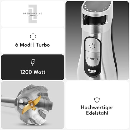 LEBENLANG Premium Line – 5in1 Stabmixer-Set mit Standhalterung