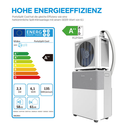 MIDEA PortaSplit Cool | 2,35 kW Mobile Split Klimaanlage
