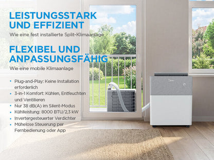 MIDEA PortaSplit Cool | 2,35 kW Mobile Split Klimaanlage