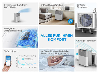 MIDEA PortaSplit Cool | 2,35 kW Mobile Split Klimaanlage